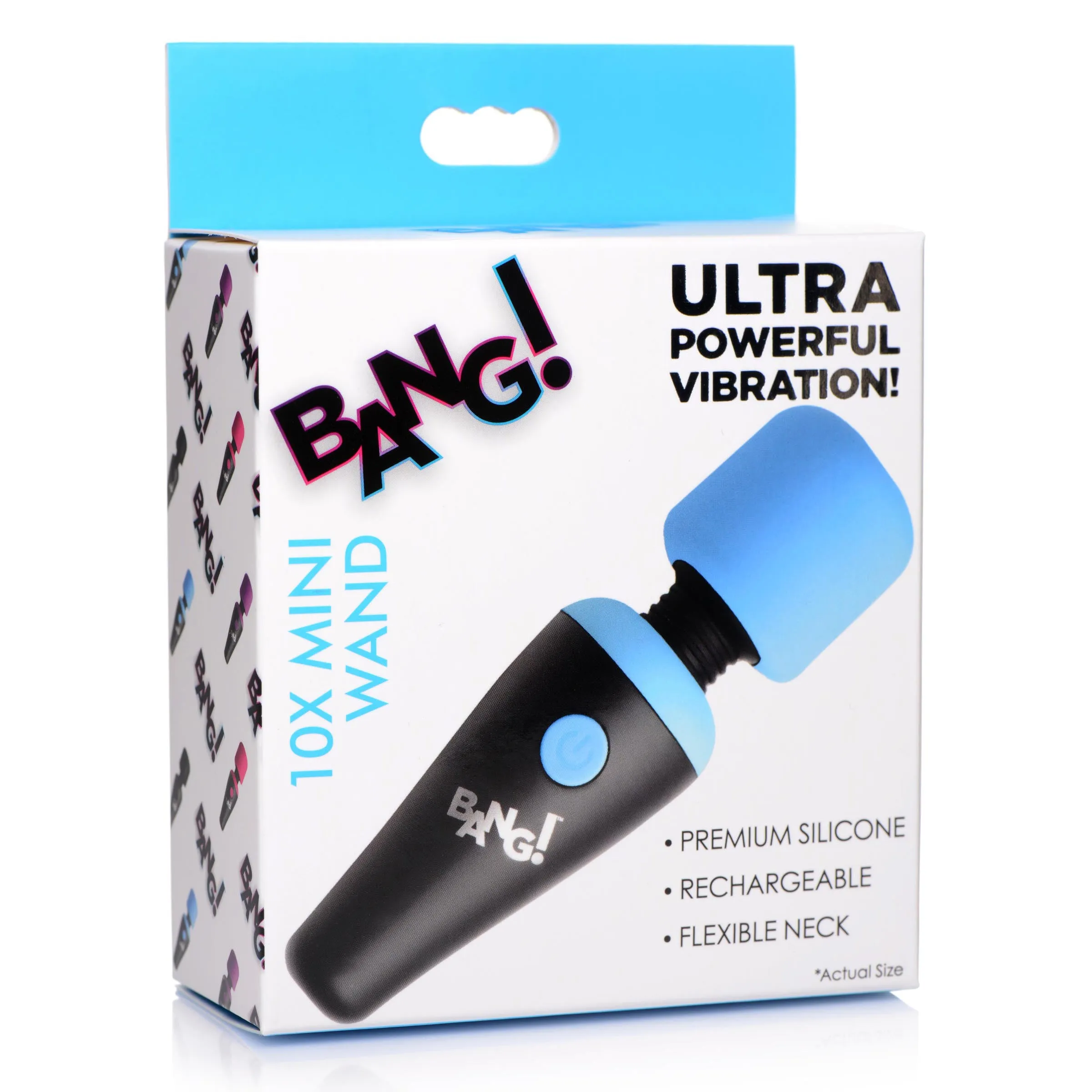 10X Vibrating Mini Silicone Wand - Blue