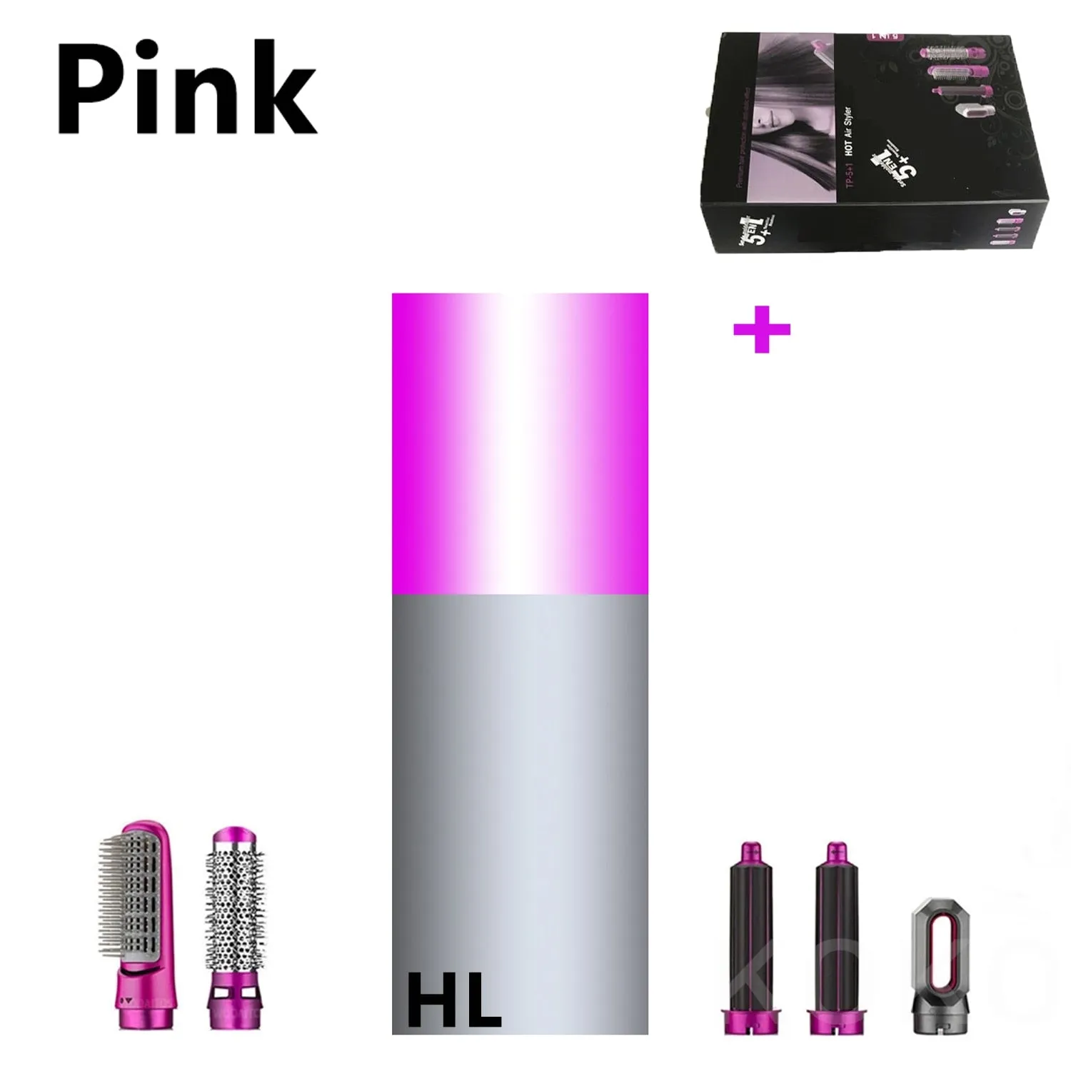 5 in 1 Hair Dryer Heat Comb Hair Curler Professional Iron Hair Straightener Styling Tool Hair Dryer Combination Kit
