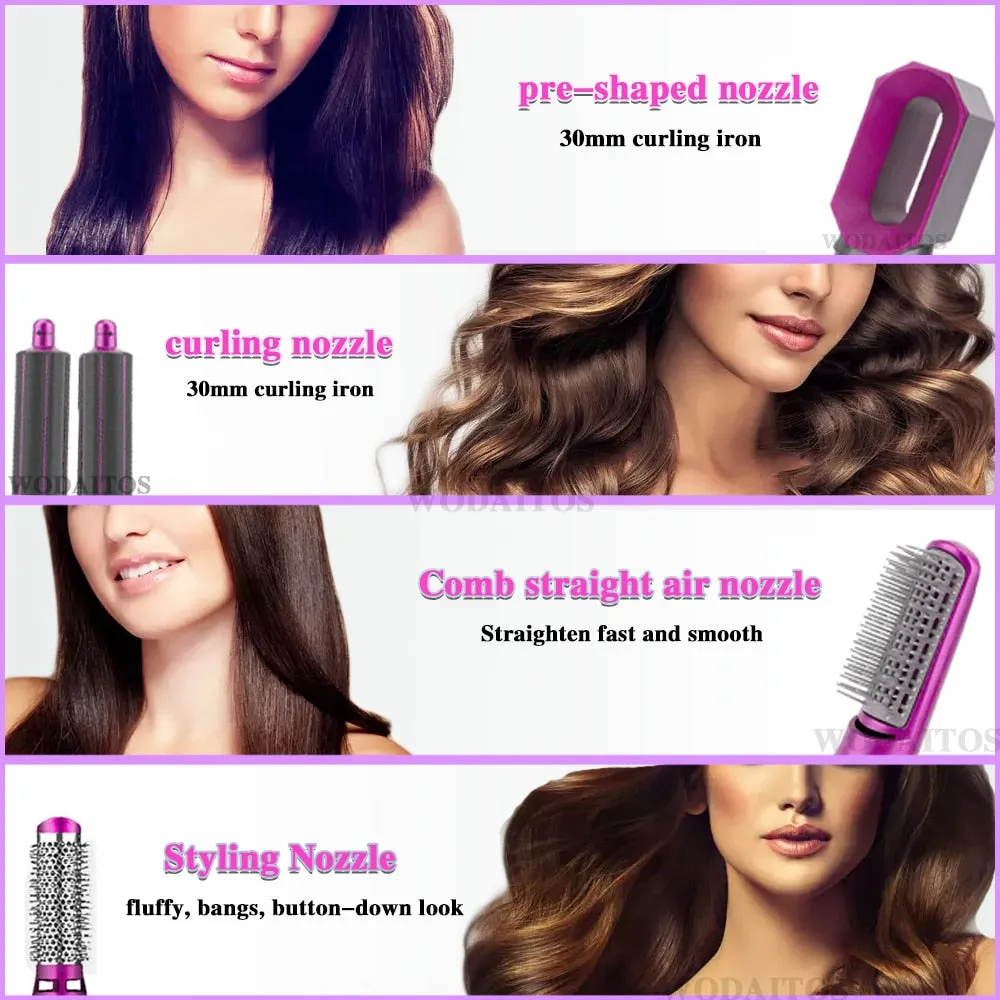 5 in 1 Hair Dryer Heat Comb Hair Curler Professional Iron Hair Straightener Styling Tool Hair Dryer Combination Kit