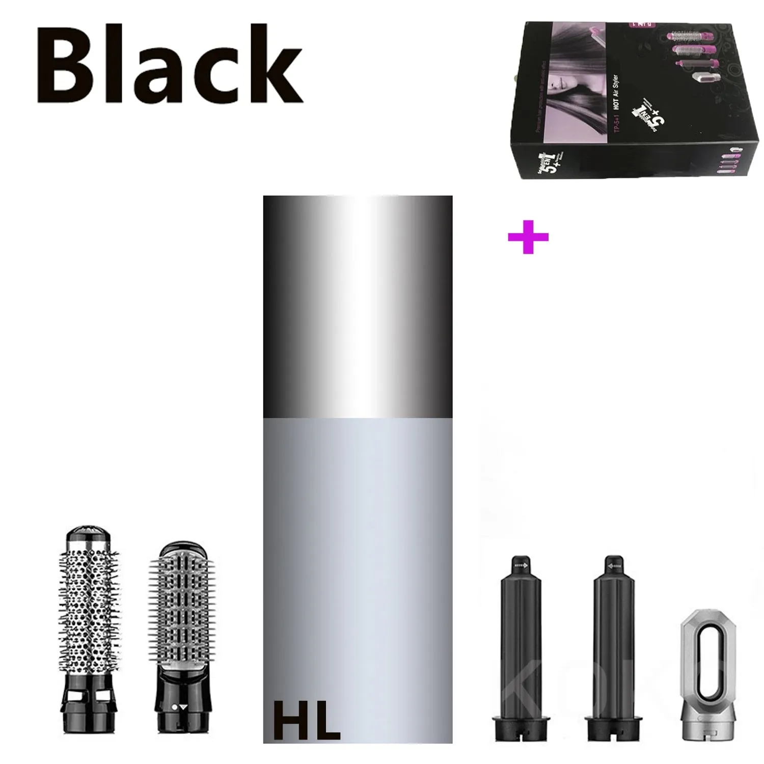 5 in 1 Hair Dryer Heat Comb Hair Curler Professional Iron Hair Straightener Styling Tool Hair Dryer Combination Kit