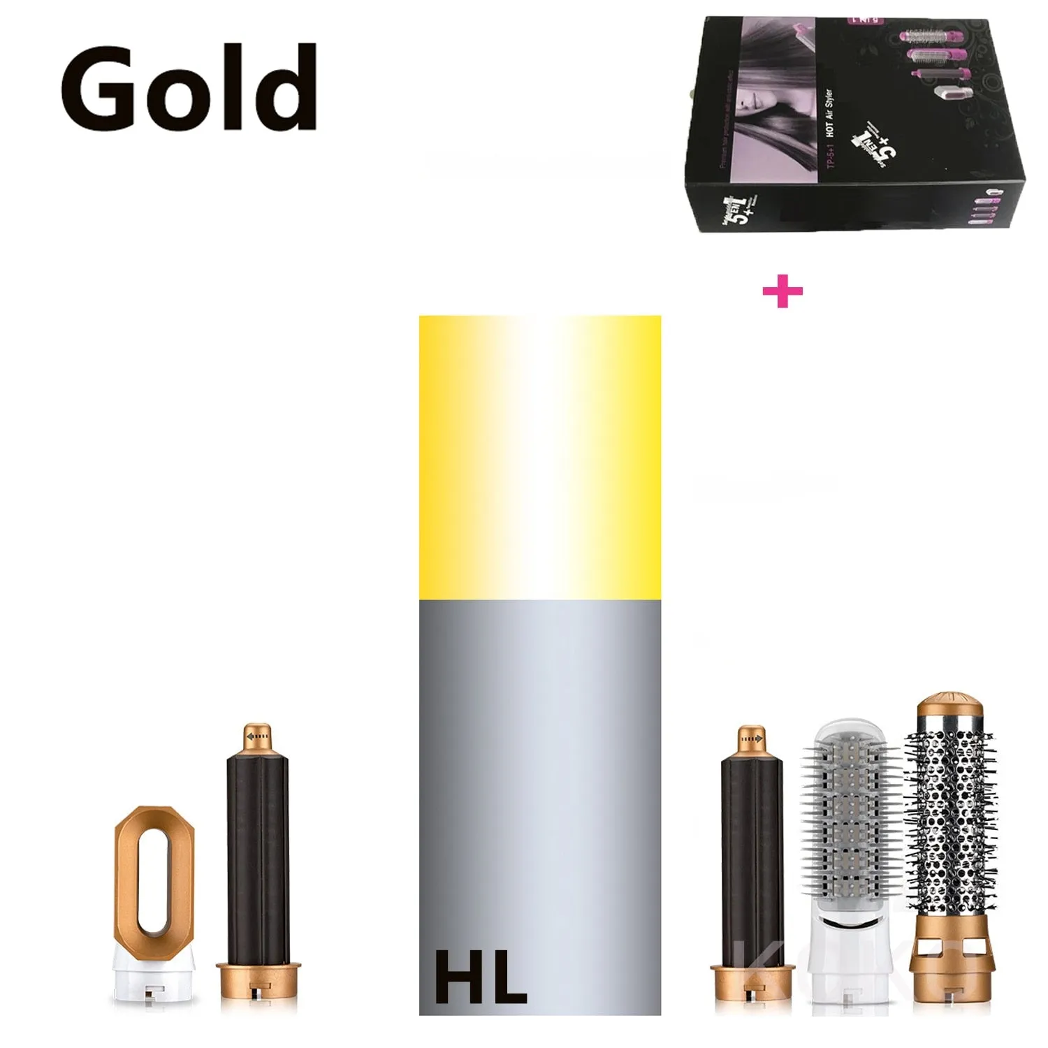 5 in 1 Hair Dryer Heat Comb Hair Curler Professional Iron Hair Straightener Styling Tool Hair Dryer Combination Kit