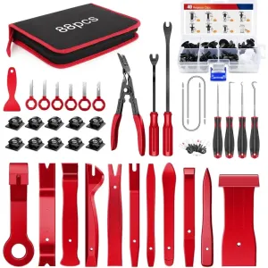 88 Pcs Trim Removal Tool Kit Red