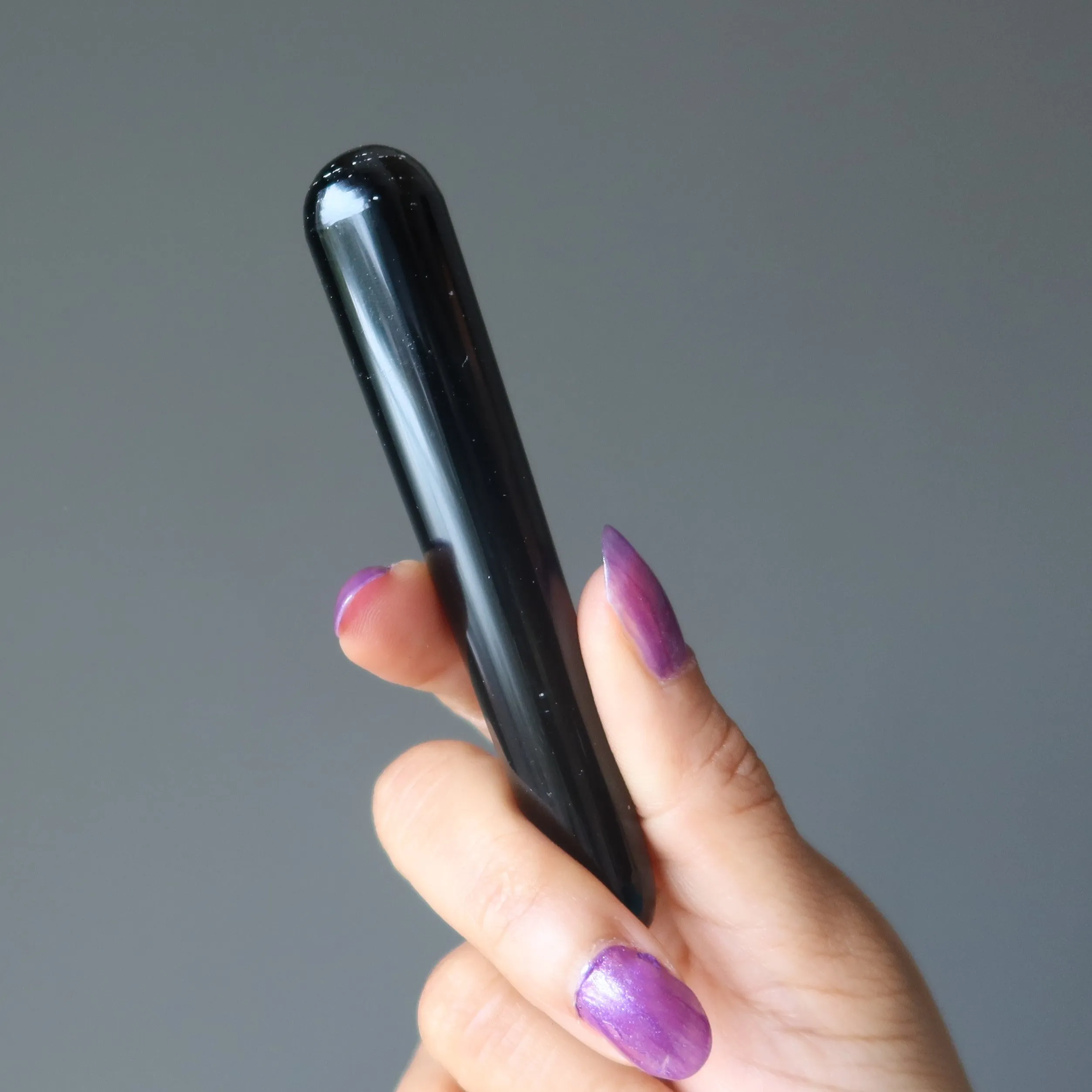 Black Obsidian Massage Wand Protection Stone
