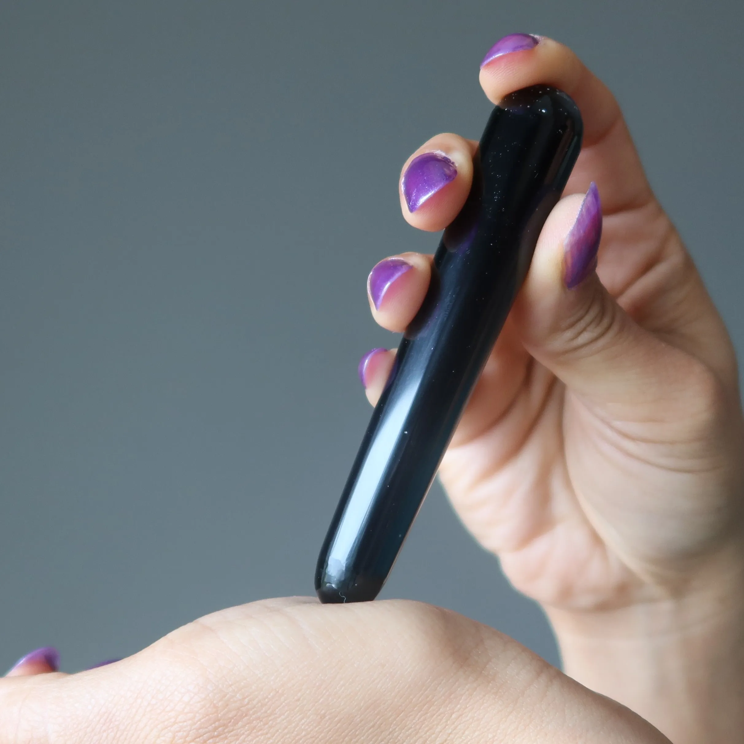 Black Obsidian Massage Wand Protection Stone