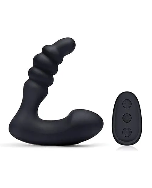 Blue Line Vibrating Prostate Prodder with remote - Black