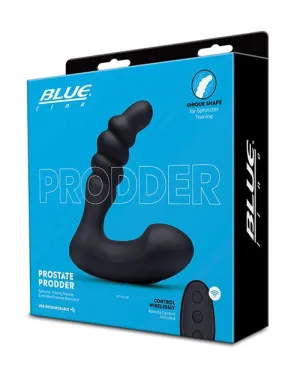 Blue Line Vibrating Prostate Prodder with remote - Black