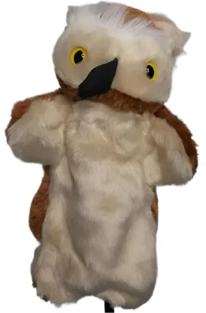 Children's Hand Puppet-Owl-Brown/White-r782238