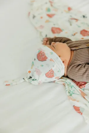 Copper Pearl Newborn Top Knot Hat -  Farmstead