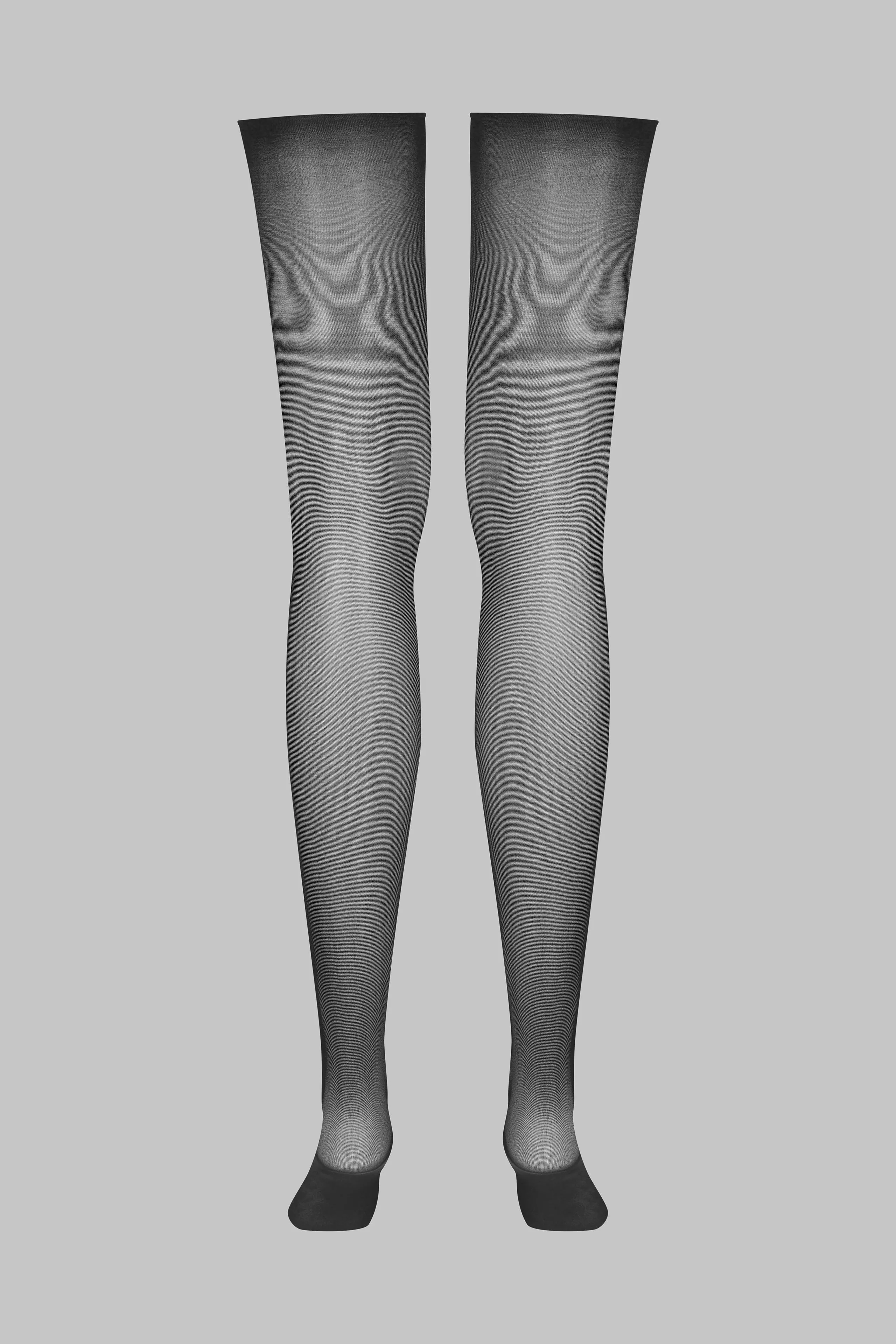 Cut and curled sheer stockings - 20D - Les Coquetteries