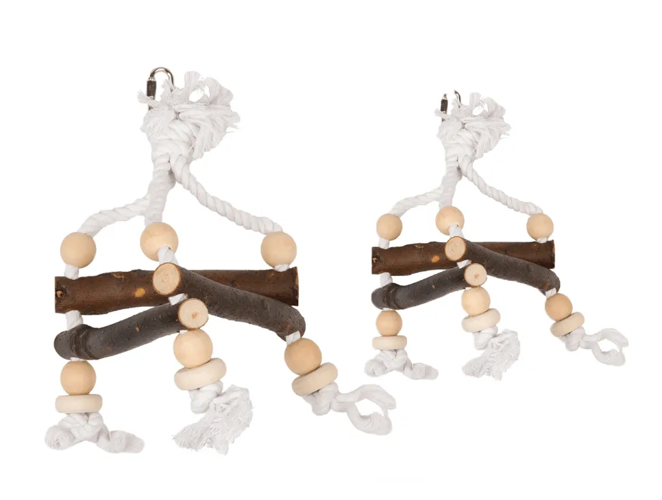 DUVO PLUS Natural Wooden Triangle w/ Rope
