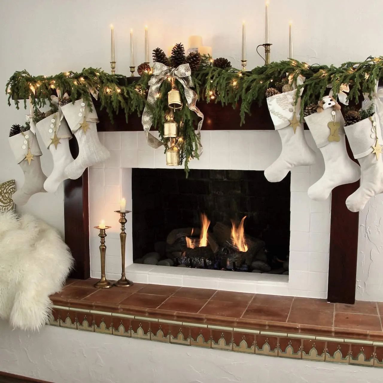 Elegant & Timeless White Christmas Stockings - All the Shades of White, Ivory, Bone and Cream - Neutral Elegance for All!