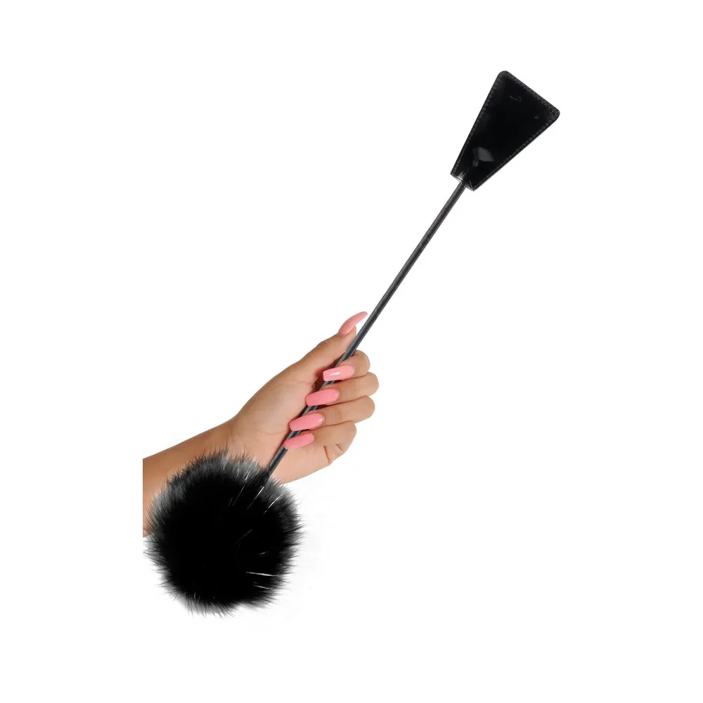 Ffle Feather Crop Black
