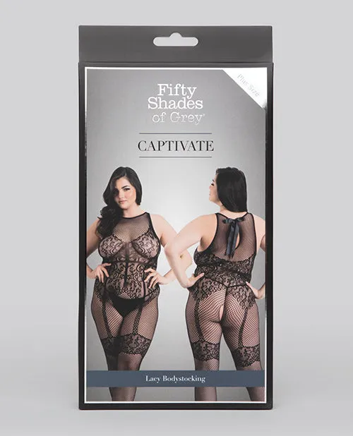 Fifty Shades of Grey Captivate Lacy Body Stocking Black OQ