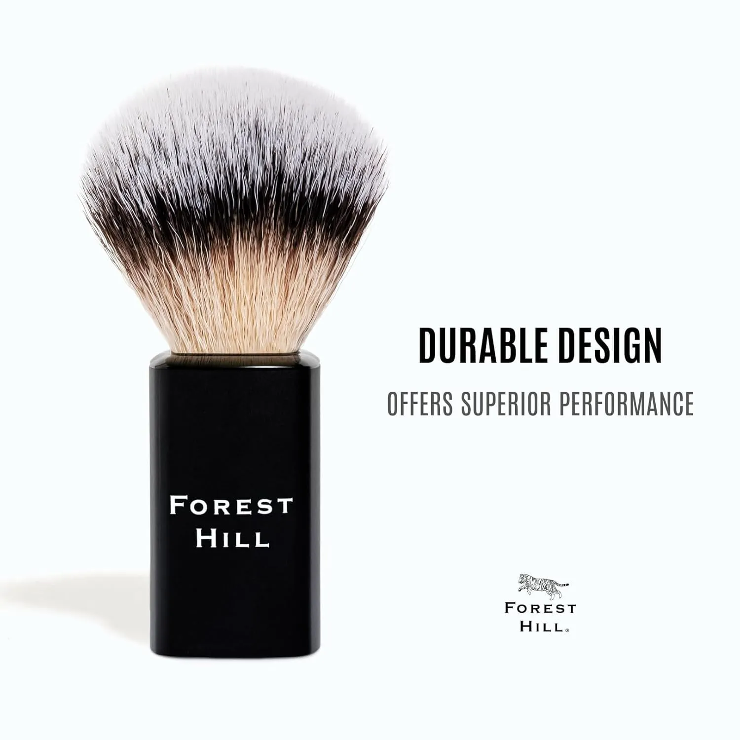 Forest Hill Set of 4 Men Gift Set Grooming Shaving Kit, Pre Shave Oil 50ml, Aqua Shaving Cream 75g, Eaglewood After Shave Balm 100ml & Black Color Lincoln Synthetic Faux Badger Super Soft Hair Shaving Brush