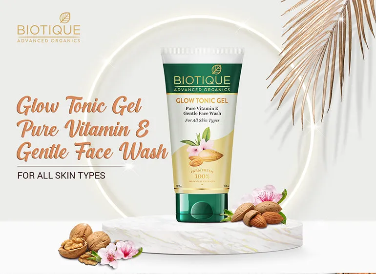 GLOW TONIC GEL Pure Vitamin E Gentle Face Wash 150ml