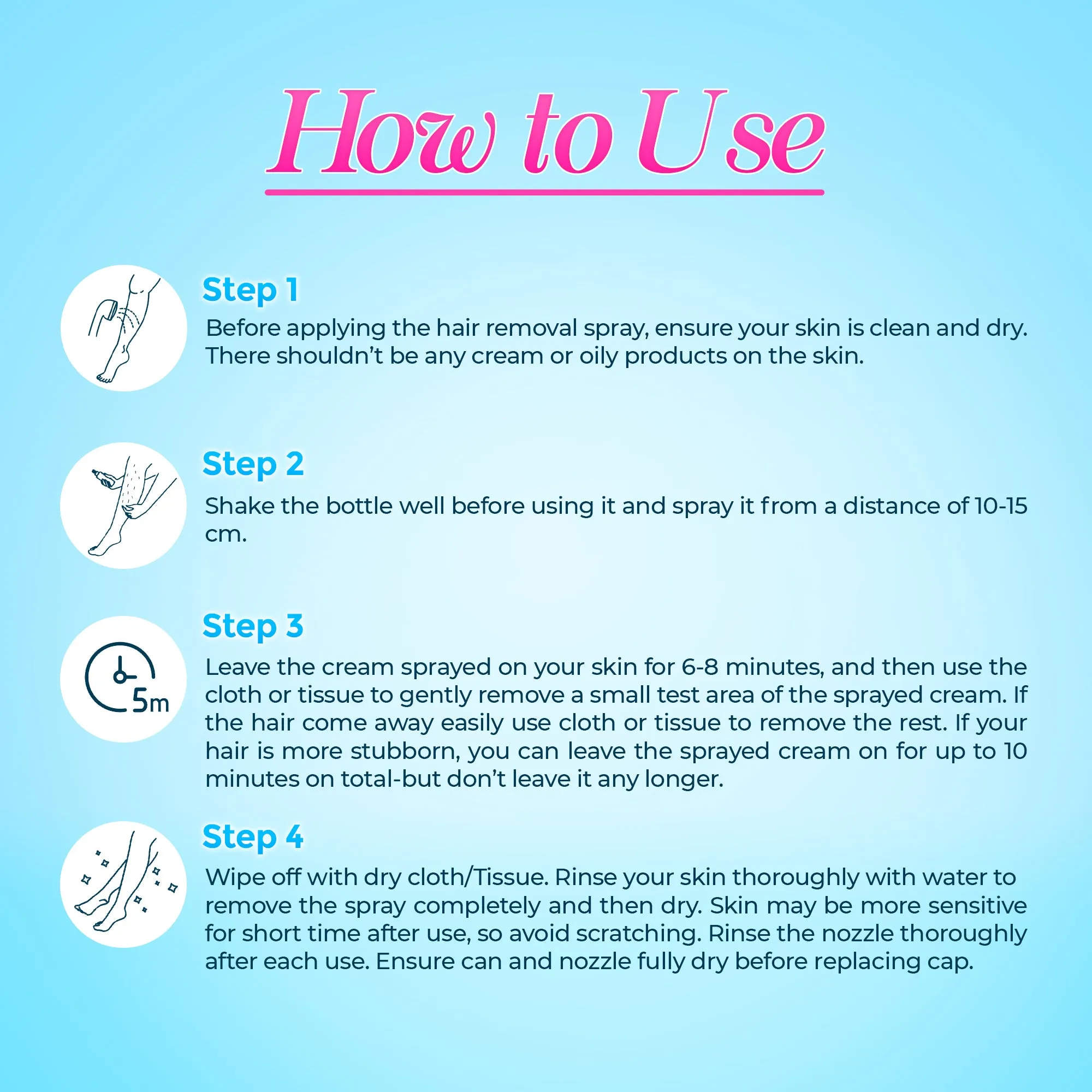 Ikin Hair Removal Spray for Women with Vitamin E & Aloe Vera Juice