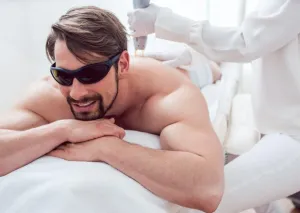 Laser Hair Removal for Men Intimate Area Front & Back  2 Small Areas (as low as €89.50 per session)