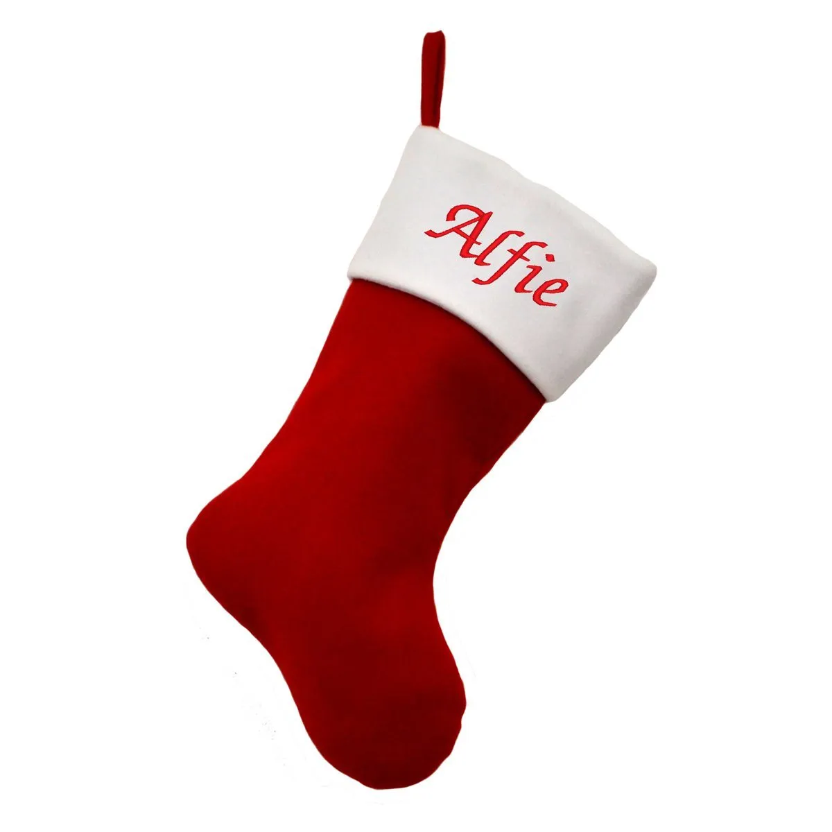 Luxury Personalised Embroidered Traditional Christmas Stocking
