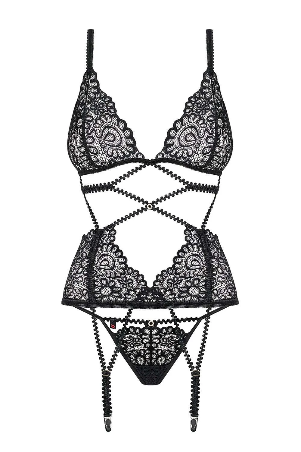 Mixty Corset & Thong, Size L-XL (UK 12-14)