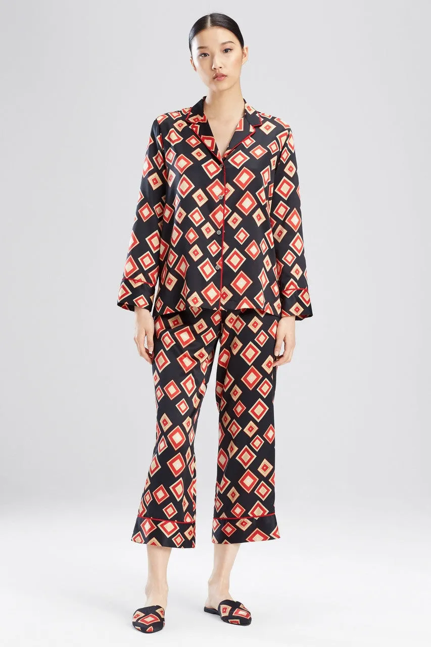 Obi Printed Feathers Satin PJ