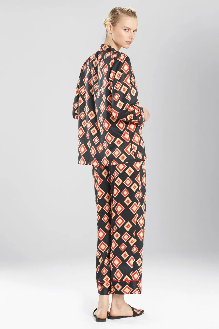 Obi Printed Feathers Satin PJ