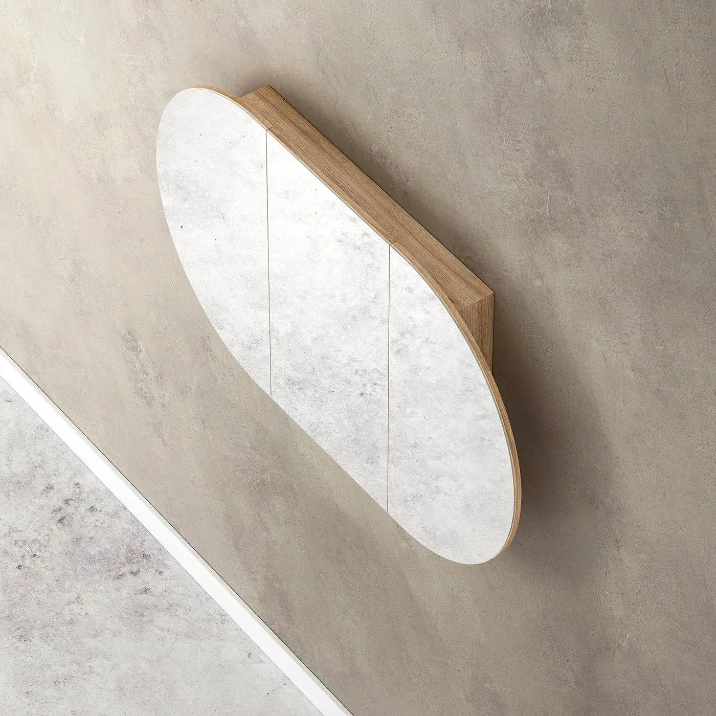 Otti Bondi 1500mm Shaving Cabinet Natural Oak