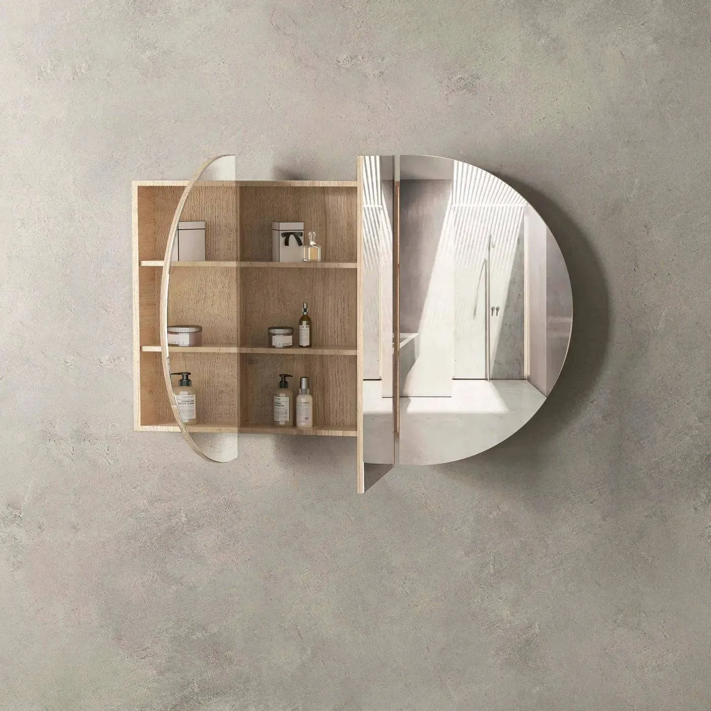 Otti Bondi 1500mm Shaving Cabinet Natural Oak