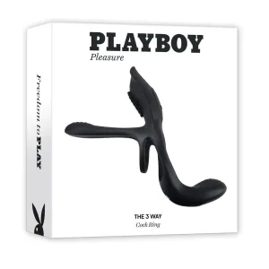 Playboy Pleasure The 3 Way -  USB Rechargeable Vibrating Cock Ring with Wireless Remote