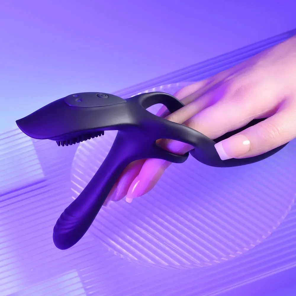 Playboy Pleasure The 3 Way -  USB Rechargeable Vibrating Cock Ring with Wireless Remote