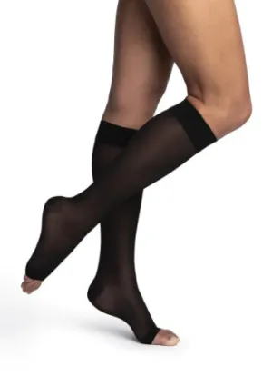 Sigvaris 982CO Women's Dynaven Sheer, 20-30 mmHg, Knee High, Open Toe