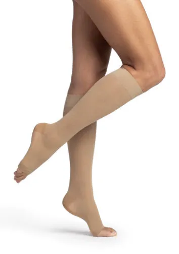 Sigvaris 982CO Women's Dynaven Sheer, 20-30 mmHg, Knee High, Open Toe