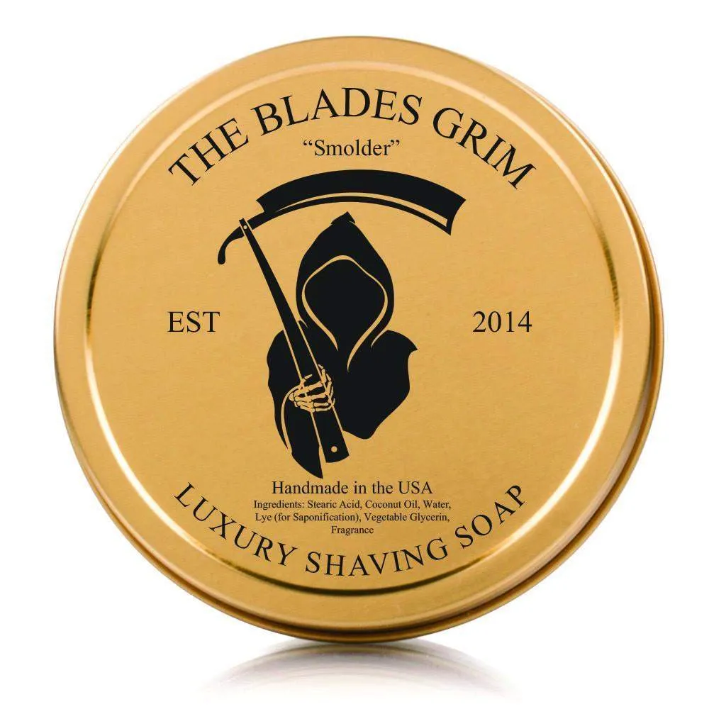 Smolder Soap and Satin Tip - The Purest White Shave Brush Combo